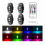 4PCS Wireless LED Strobe Lights 8 Colors USB Charging Waterproof with Remote Control 2