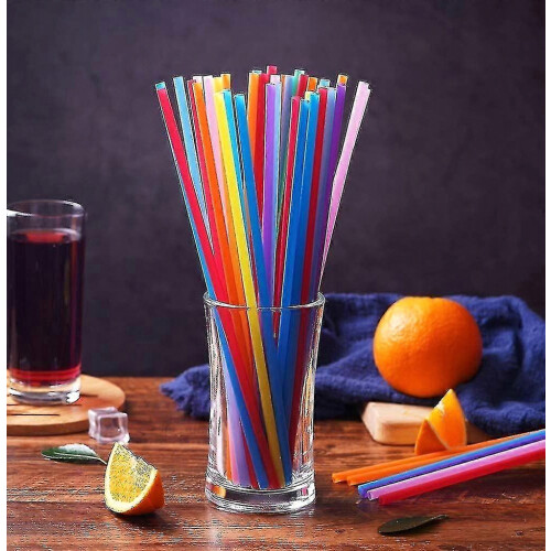 1000 Pcs Colorful Plastic Long Disposable Drinking Straws - XN 2