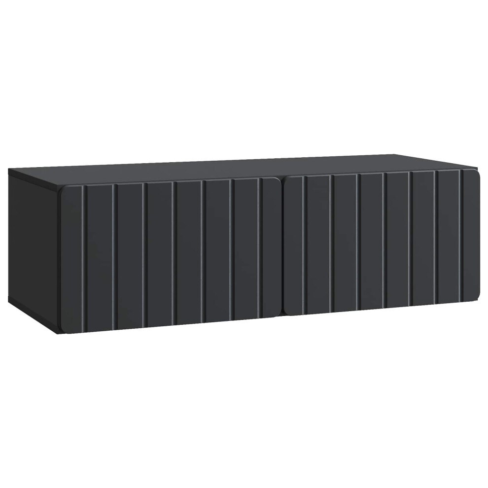Vidaxl Wall-Mounted Tv Cabinet Black 98 X 41 X 30 Cm Engineered Wood