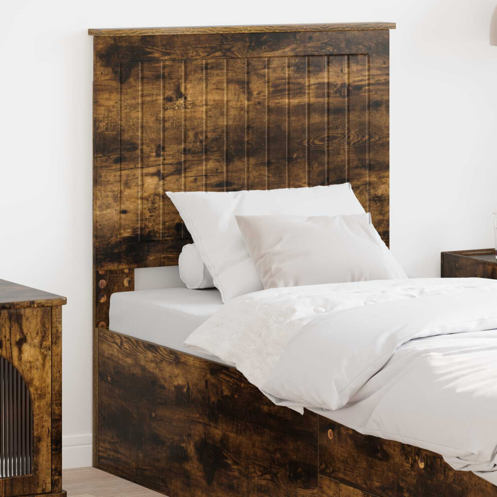 Vidaxl Headboard With Headboard Smoked Oak 75 Cm Engineered Wood