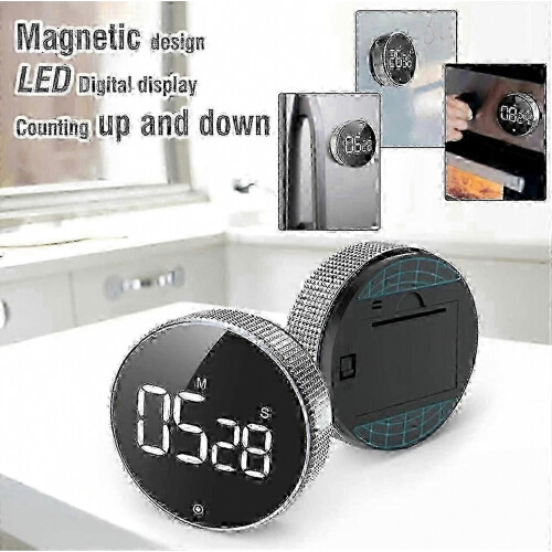Timer digitale a LED per cucina, doccia, studio, cronometro e sveglia YVL 1