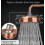 20cm (8 Inch) High Pressure Fixed Copper Shower Head, Adjustable Angle, Gold 2