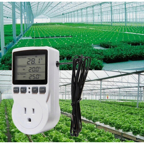 Temperature Controller 16A 230V Digital Thermostat Socket EU Plug for Heat Mat 2