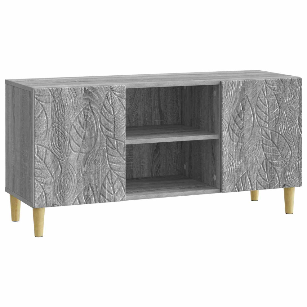 Vidaxl Tv Cabinet 102 X 34.5 X 50 Cm Grey Sonoma Engineered Wood