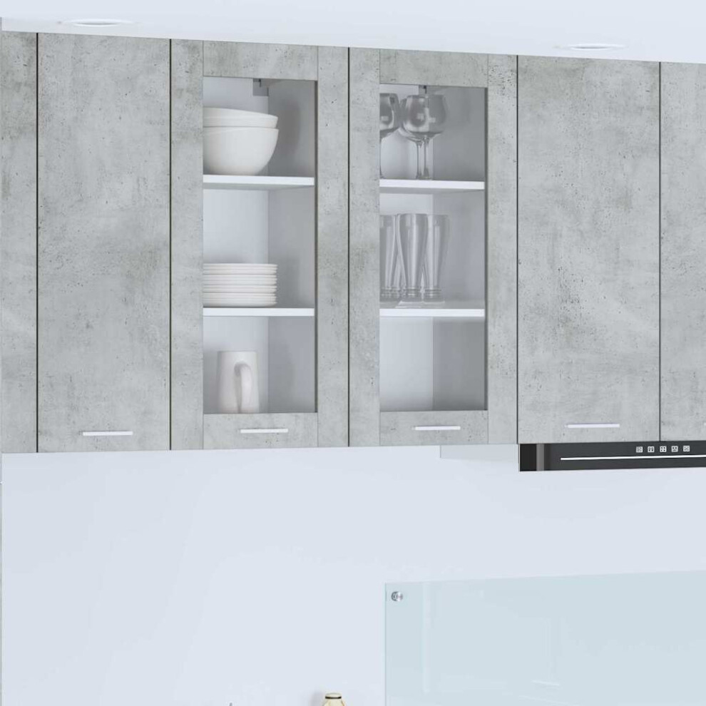 Vidaxl Hanging Cabinet Concrete Grey 40 X 31 X 80 Cm Engineered Wood