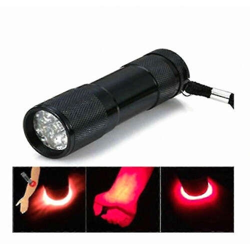 Deep red 670nm flashlight 9LED for vision enhancement and protection 1