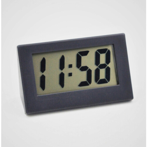 White Digital Clock 5.6 x 3 cm Rubber Coated for Car Table Use 1