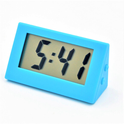 White Digital Clock 5.6 x 3 cm Rubber Coated for Car Table Use 2
