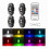 4PCS Wireless LED Strobe Lights with Remote Control, 8 Colors USB Charing Waterproof Emergency Warning Lights 2