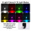 4PCS Wireless LED Strobe Lights with Remote Control, 8 Colors USB Charing Waterproof Emergency Warning Lights 4
