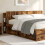 VidaXL vidaXL Headboard Cabinet with Storage Smoked Oak Engineered Wood 4