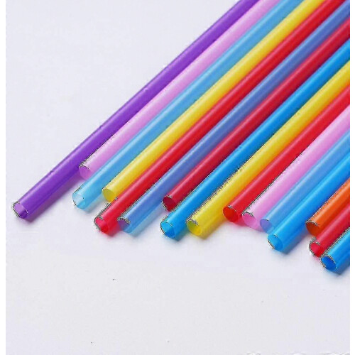 1000 Pcs Colorful Plastic Long Disposable Drinking Straws 1