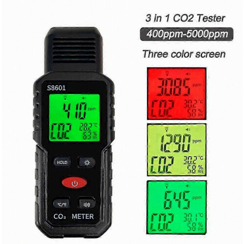 3-in-1 CO2-Messgerät, Handluftqualitätsmonitor, 5000 ppm CO2-Messgerät, Kohlendioxid-Messung 2