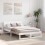 VidaXL vidaXL Bed Frame with Headboard White 120 x 200 cm Solid Pine Wood 4