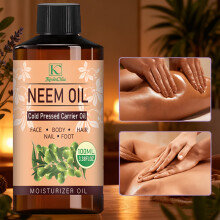 (100ml) Aceite corporal hidratante de aceite de neem: mantiene la suavidad y mejora la textura de la piel.Adecuado para el