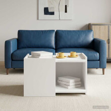 vidaXL Coffee Table White 50.5 x 50 x 33 cm Engineered Wood