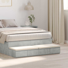 vidaXL Bed Drawers Concrete Grey 120 x 36.5 x 16.5 cm Engineered Wood