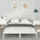 VidaXL vidaXL Bed Frame White 150 x 200 cm Solid Pine Wood 3