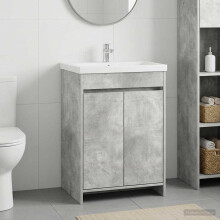 vidaXL Badunterschrank Betongrau 56 x 37,5 x 81 cm Holzwerkstoff