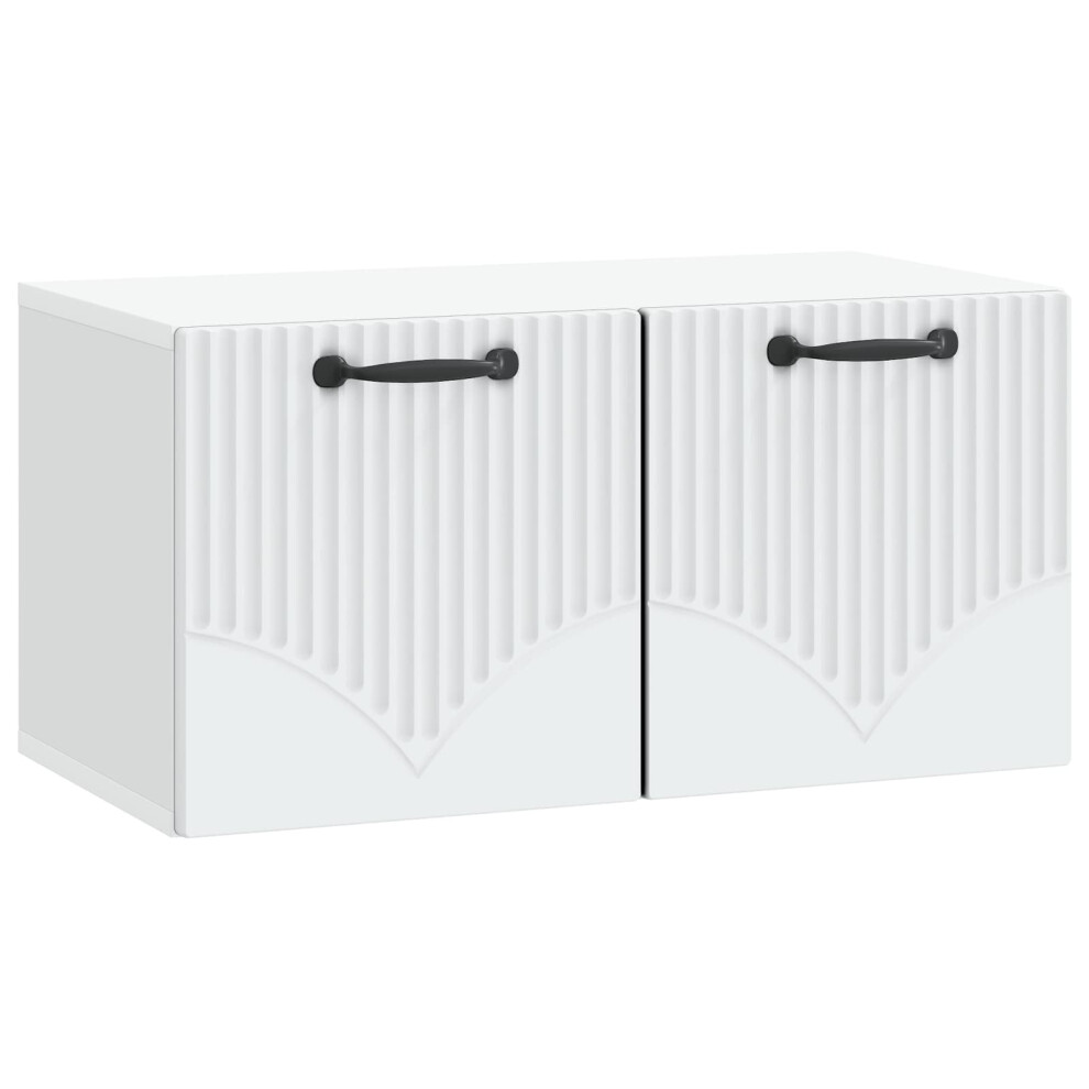 Vidaxl Wall-Mounted Tv Cabinet White 59.5 X 31 X 30 Cm Engineered Wood