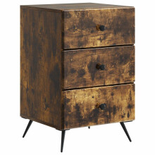 vidaXL Bedside Cabinet Smoked Oak 43 x 41 x 66.5 cm Engineered Wood