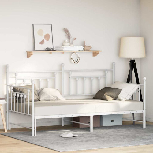 VidaXL vidaXL Daybed Frame White 107 x 203 cm Steel