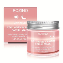 La mascarilla facial de día y noche con colágeno y biotina contiene una rica esencia de colágeno, protege la piel,