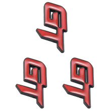 3X 3D Logo Car Sticker Fashion Car Decor Sticker for Mustang Focus 2 3 Fiesta Ranger Mondeo Mk2 Red+Black