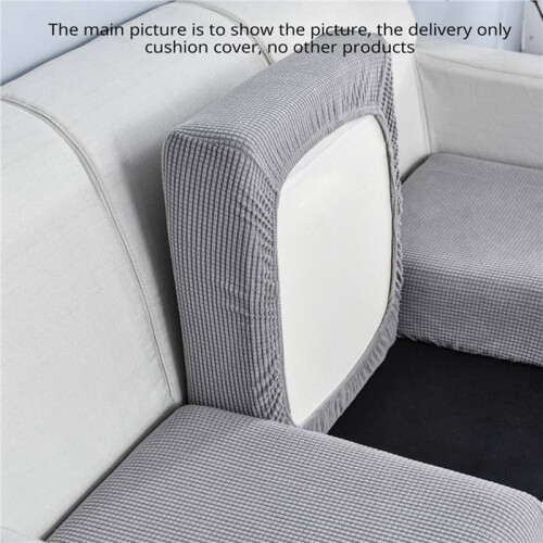 6X Stretch-Sofakissenbezug, Hochelastischer Stoff, Sofasitz, Sofabezug, Stoff, Sofakissenbezug, Grau 2