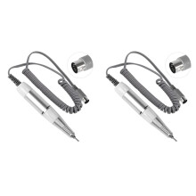 2X Ponceuse à Ongles Électrique Professionnelle, Poignée, Lime, Ponceuse, Accessoire de Manucure, 5 Broches