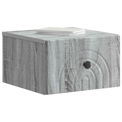 VidaXL vidaXL Wall-Mounted Bedside Cabinet 2 pcs Grey Sonoma Engineered Wood 2