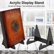 Acryl Displaystandaard Boekhouder Tekstboekstandaards Platenplank Albumplank voor Het Weergeven van Fotolijstbrochure, Zwart