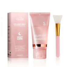 (75ml) 2.5 Liquid Ounces Collagen Night Moisturizing Mask, with Hyaluronic Acid And Niacinamide, Enhances Skin Elasticity,