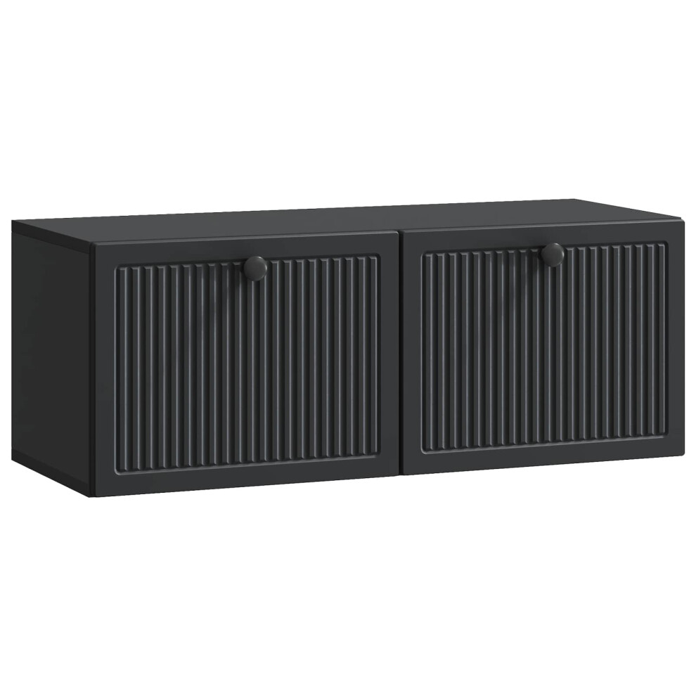 Vidaxl Wall-Mounted Tv Cabinet Black 78.5 X 31 X 30 Cm Engineered Wood