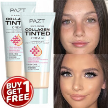 2 stuks 2-in-1 lichaamsconcealer en gezichtscrème geschikt voor huidtypes, crèmeformule met gemiddelde dekking en