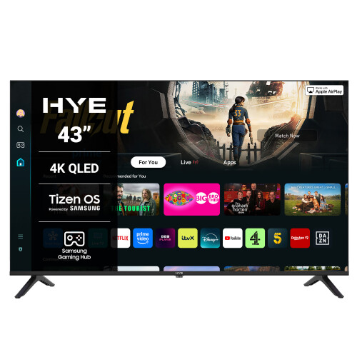 HYE 43" 4K QLED Frameless Smart TV - 43QLEDS2008