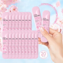 Crema de manos japonesa Sakura de 20 piezas, hipoalergénica, hidratante con glicerina y vitamina C, hidratante y apta