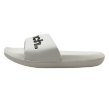 (10 UK, White) Bench Unisex Adult Logo Printed Synthetic Rubber Casual Slides