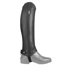 (L, Black) Brogini Unisex Adult Vicenza Grain Leather Gaiters