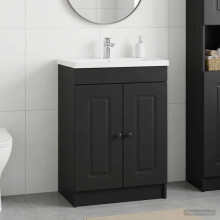 vidaXL Bathroom under Sink Cabinet Black 78.5 x 37.5 x 81 cm