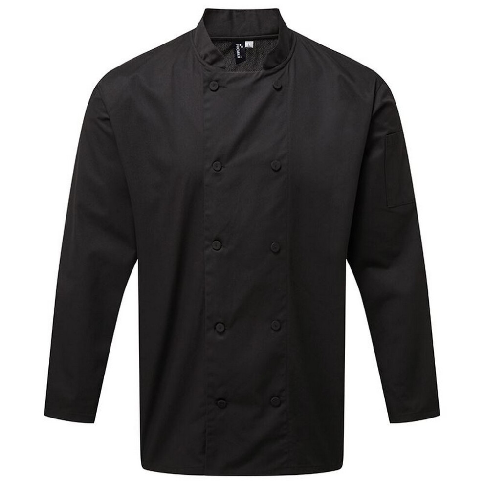 (Xl, Black) Premier Unisex Adults Chefs Coolchecker Long Sleeve Jacket 5059444454028
