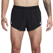 (M, Black/White) Nike Mens Aero 2 in 1 Running Shorts