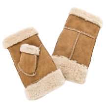 (M, Tan) Eastern Counties Leather Womens/Ladies Glitten Sheepskin Mittens