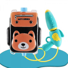 (Brown bear) Backpack Water Pistol Water Tank Beach Kids Summer Outdoor Garden Fun Games Birthday Gifts
