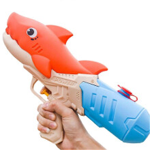 (Shark Orange) High Pressure Spray Toy 350/500ML Long Range Leakproof Water Sprinkler