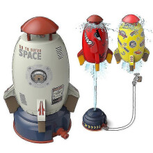 (B no Waterpipe) Outdoor Water Rocket Launcher Toy Kids Flying Sprinkler Garden Lawn Fun Water Jet Gift