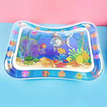 (Small Fish) Tapis d'eau pour bébé avec coussin d'eau imprimé animaux marins, jouet pour nourrisson