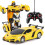 (yellow) Transform RC Car 1-Button Transforming 360 Rotation Drifting Gift Ages 3+ 1