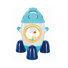 (Blue) Arroseur rotatif fusée pour enfants, jouet d'extérieur bleu pour l'été