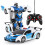 (blue white) Transform RC Car 1-Button Transforming 360 Rotation Drifting Gift Ages 3+ 1